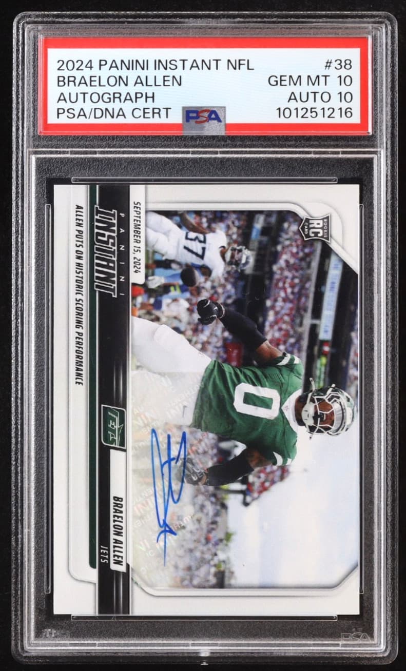 Braelon Allen Panini Instant NFL #38 Autograph