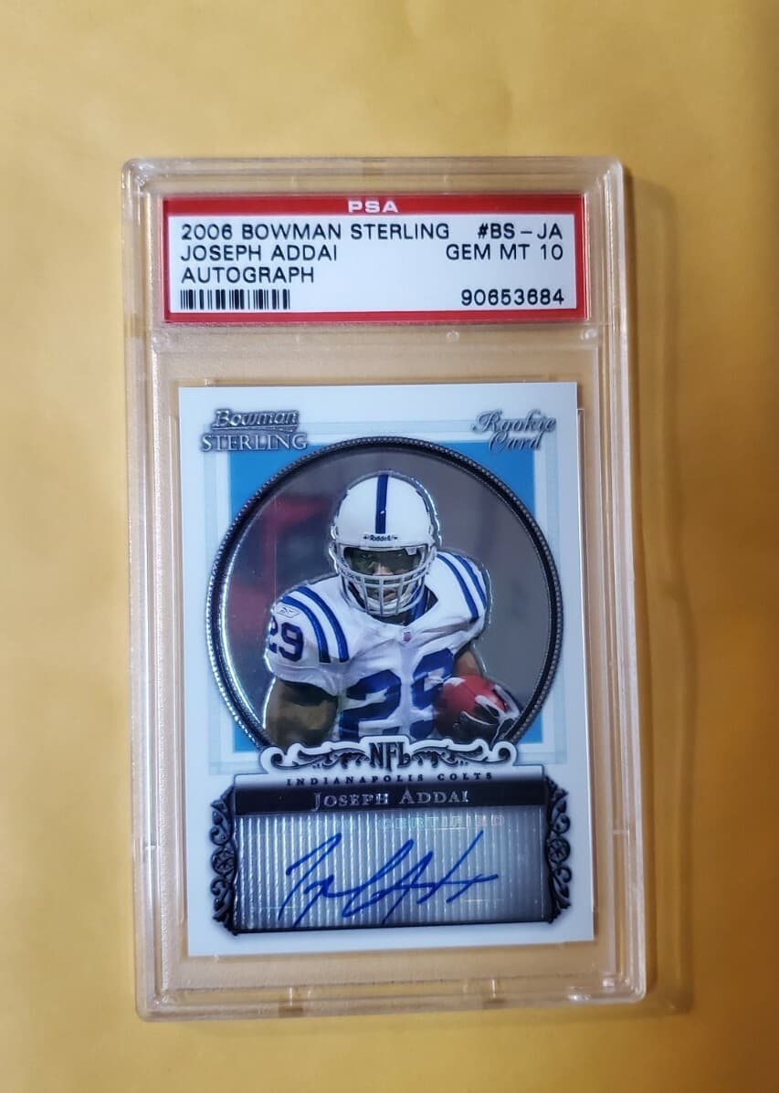 Joseph Addai Bowman Sterling #BSJA Autograph