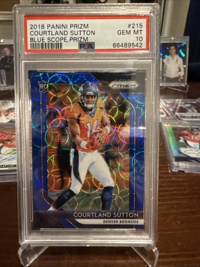 Courtland Sutton Panini Prizm #215 Blue Scope Prizm