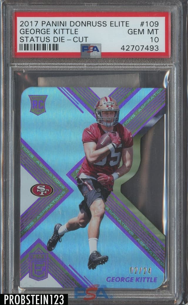 George Kittle Panini Donruss Elite #109 Status Die-Cut