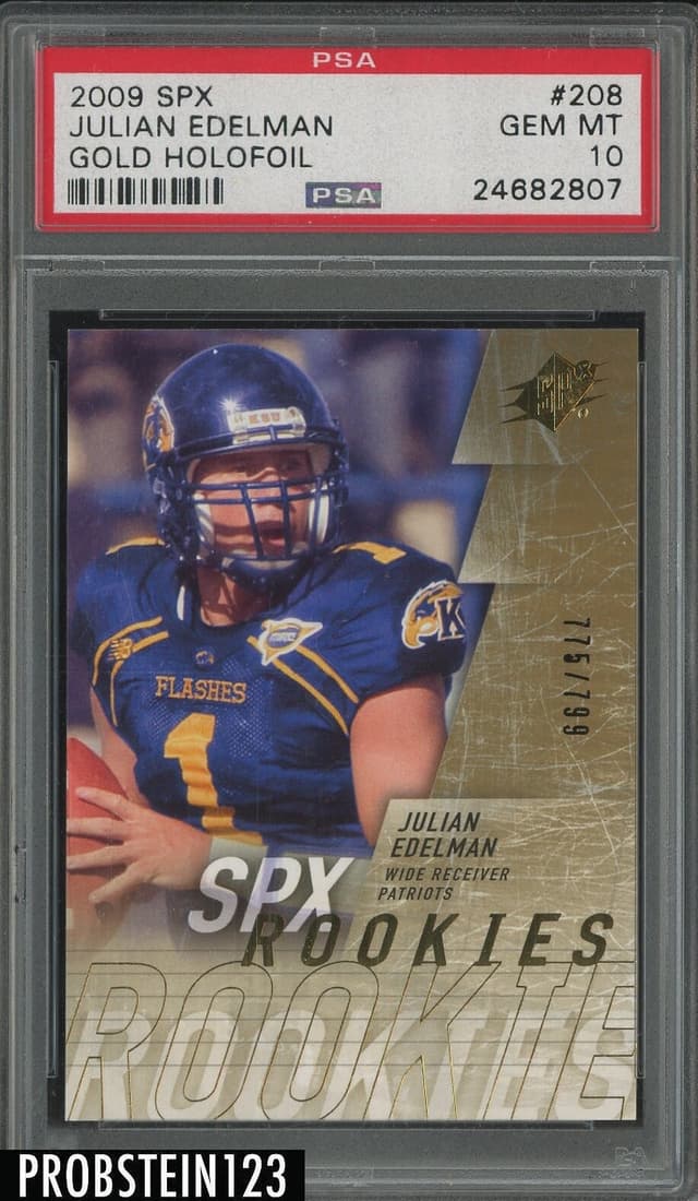 Julian Edelman Spx #208 Gold Holofoil