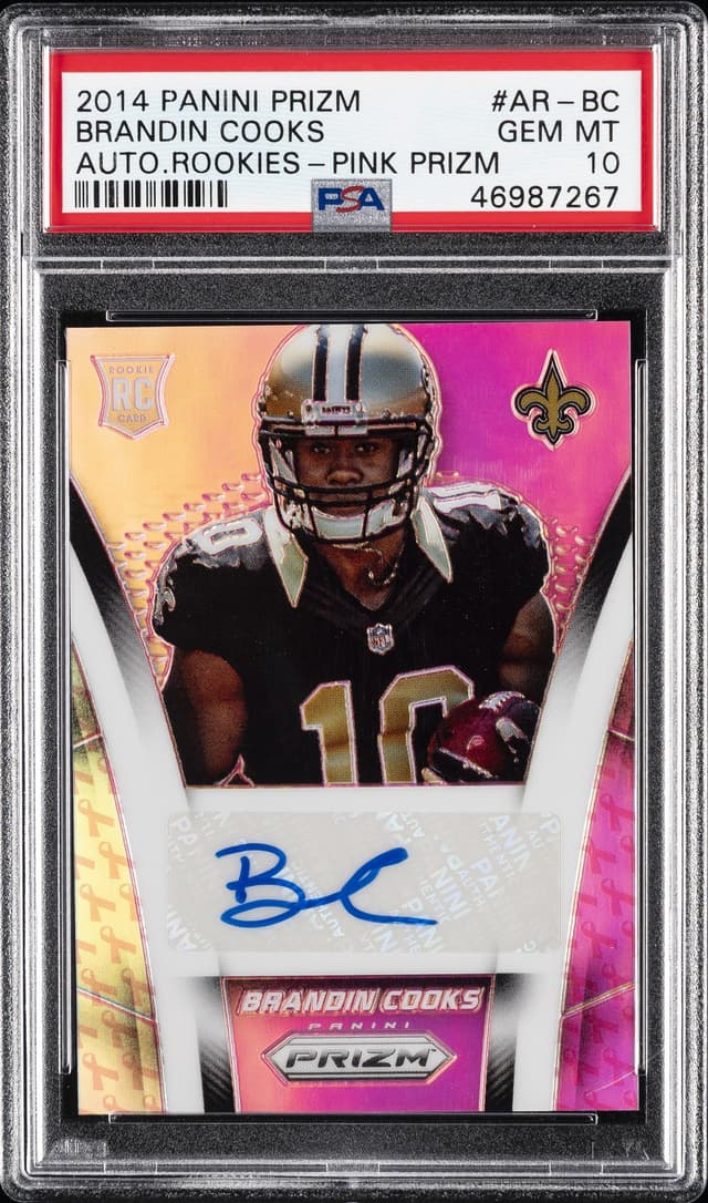 Brandin Cooks Panini Prizm Autograph Rookies #ARBC Pink Prizm