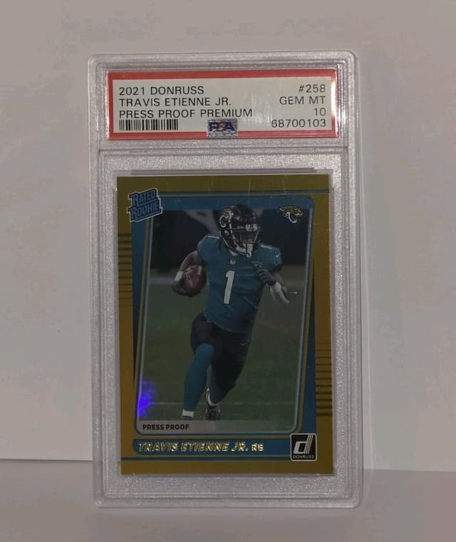 Travis Etienne Panini Donruss #258 Press Proof Premium
