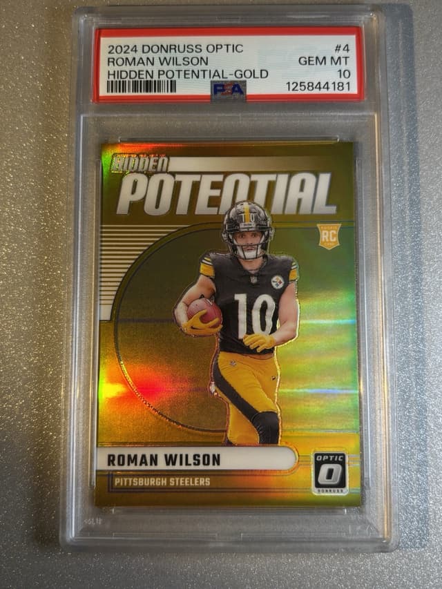 Roman Wilson Panini Donruss Optic Hidden Potential #4 Gold