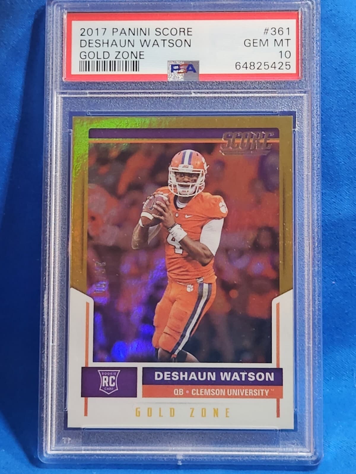 Deshaun Watson Panini Score #361 Gold Zone