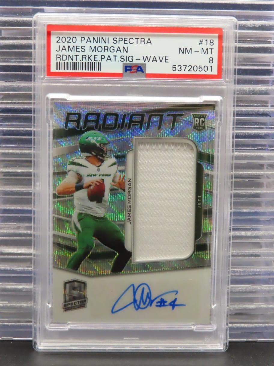 James Morgan Panini Spectra Radiant Rookie Patch Signatures #18 Wave