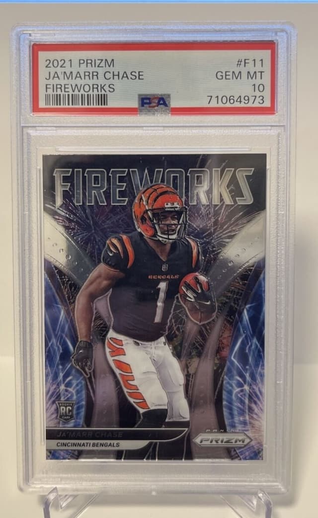 JaMarr Chase Panini Prizm Fireworks #F11 Base