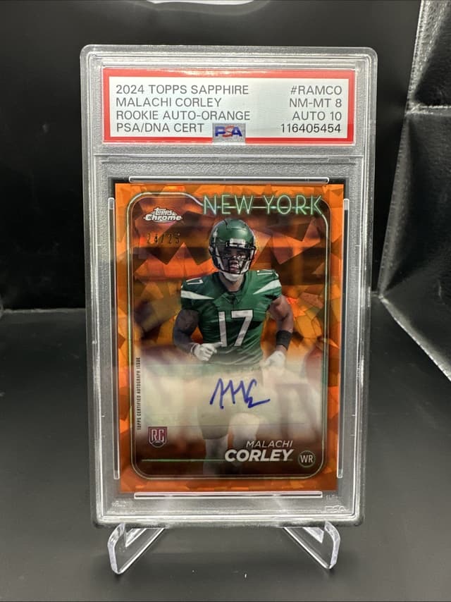 Malachi Corley Topps Chrome Sapphire Rookie Autographs #RAMCO Orange