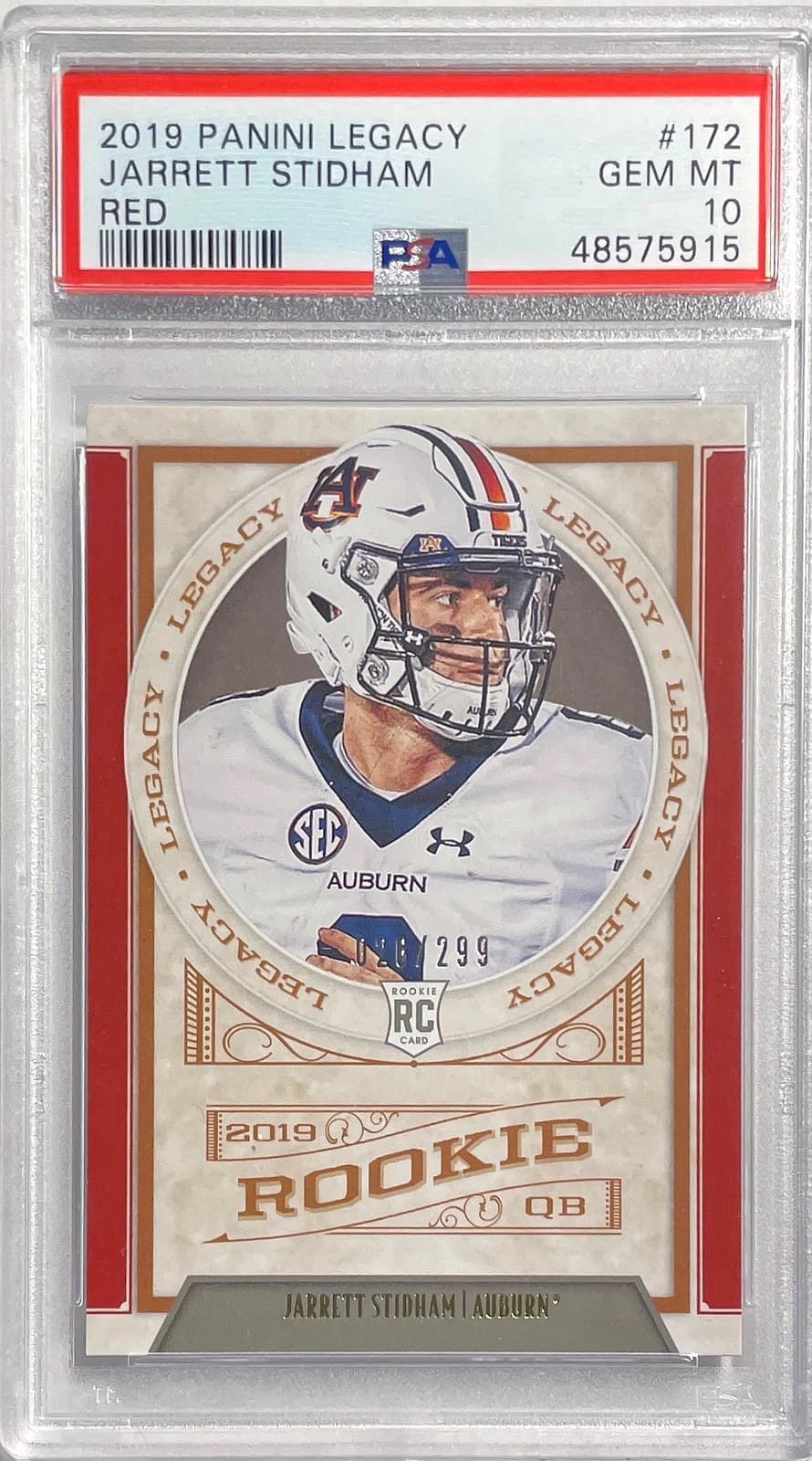Jarrett Stidham Panini Legacy #172 Red