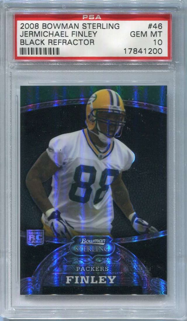 Jermichael Finley Bowman Sterling #46 Black Refractor