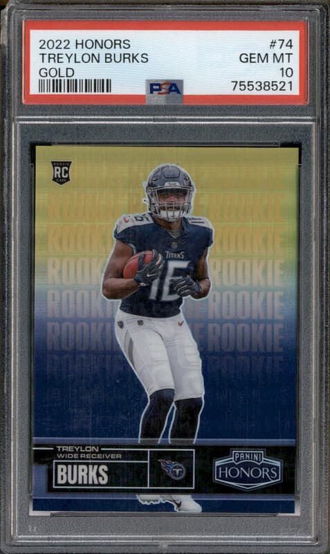 Treylon Burks Panini Honors #74 Gold