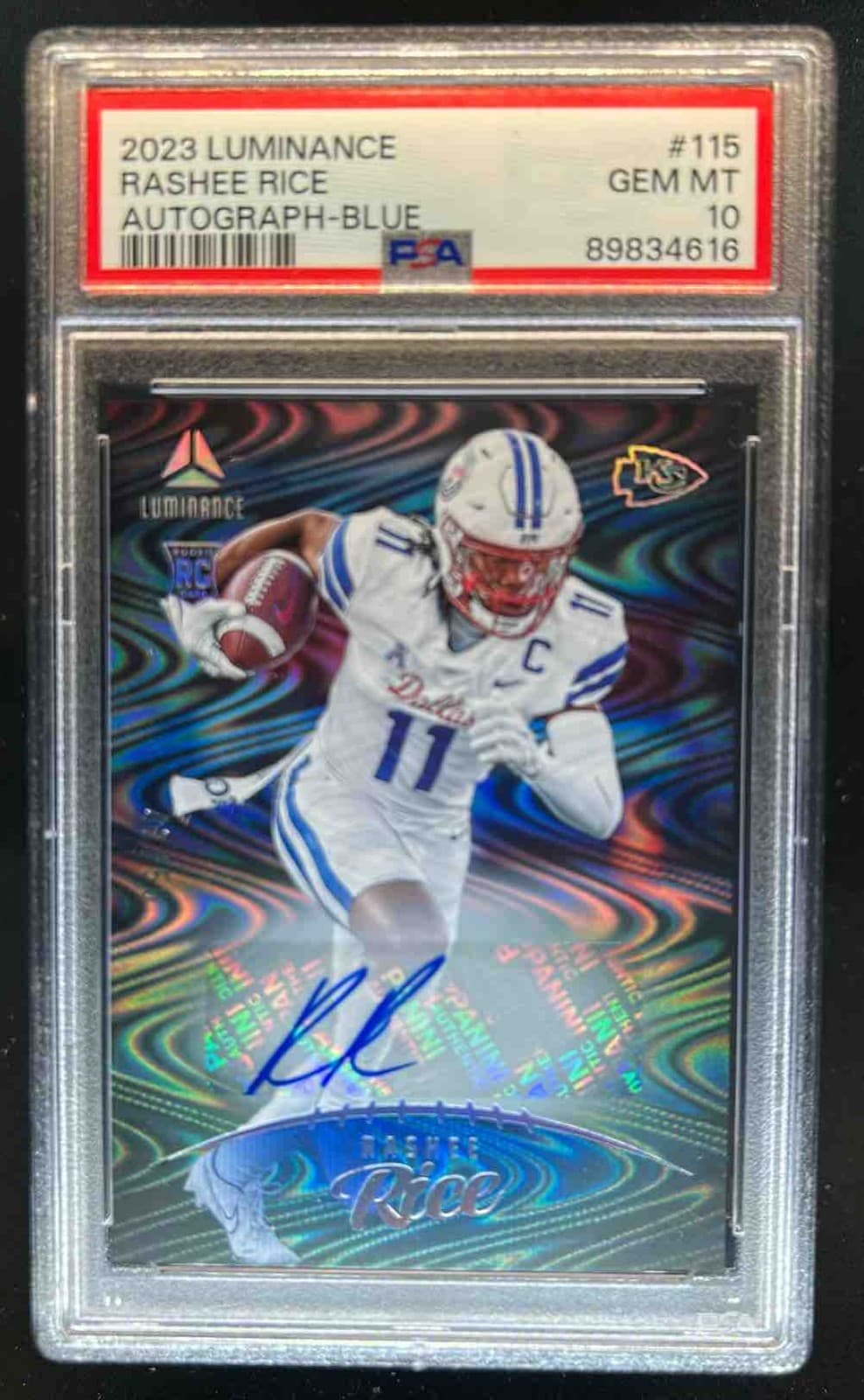 Rashee Rice Panini Luminance #115 Autograph-Blue