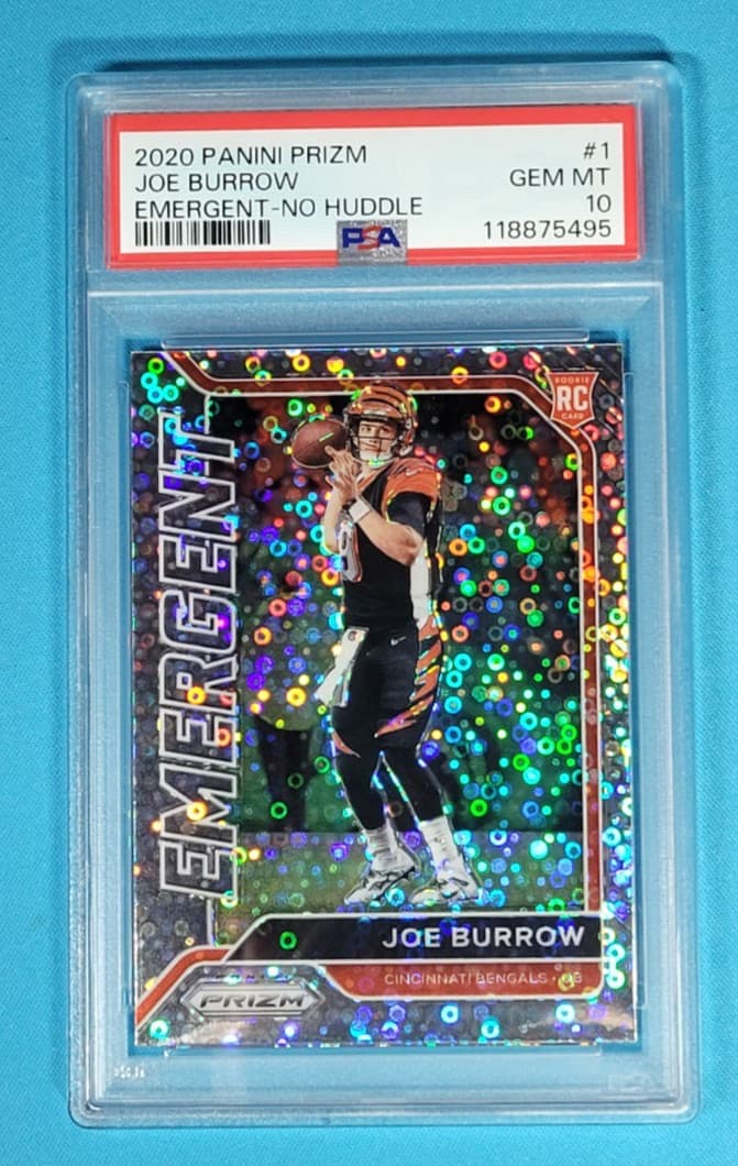 Joe Burrow Panini Prizm Emergent #1 No Huddle