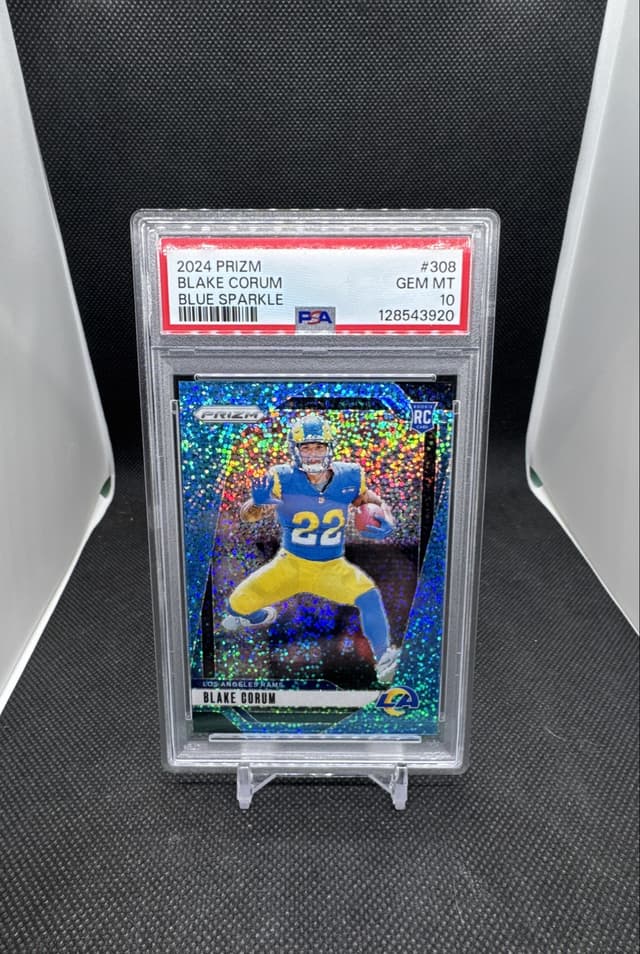 Blake Corum Panini Prizm #308 Blue Sparkle