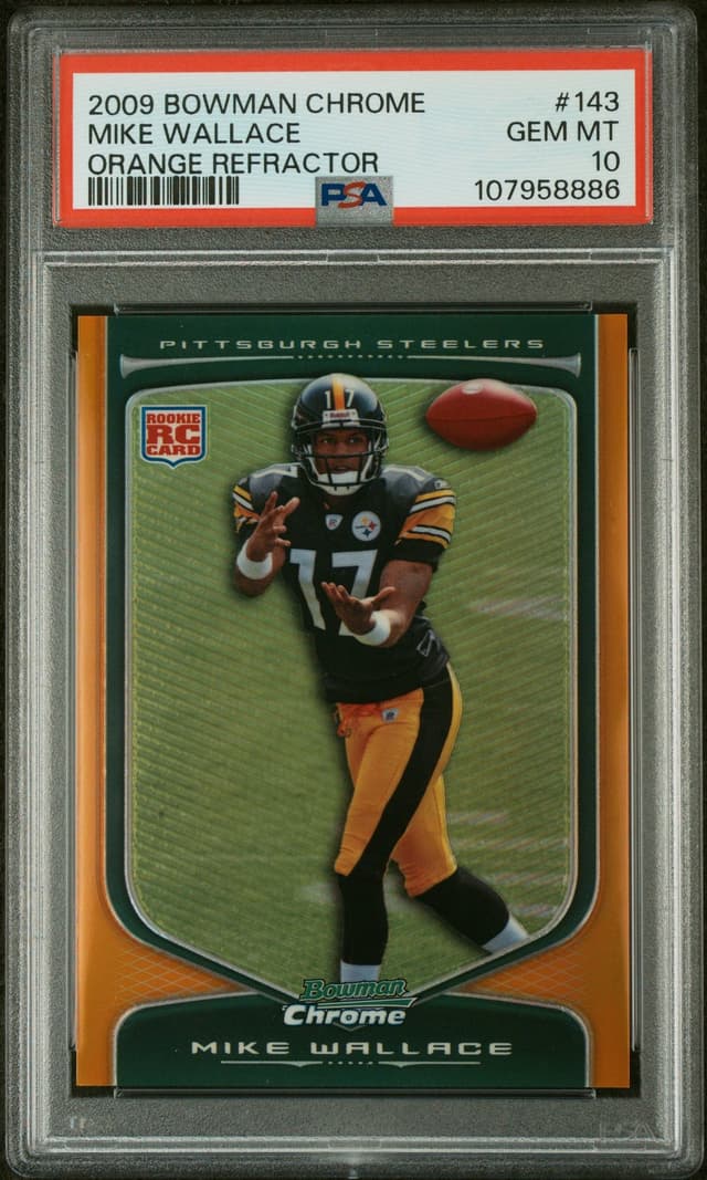 Mike Wallace Bowman Chrome #143 Orange Refractor