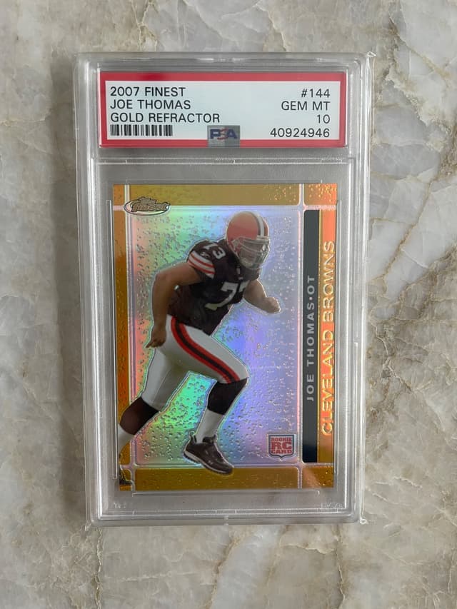 Joe Thomas Finest #144 Gold Refractor