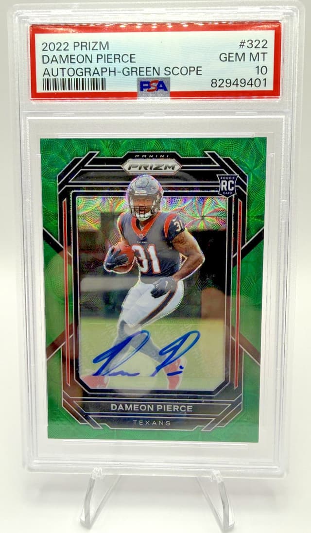 Dameon Pierce Panini Prizm #322 Autograph-Green Scope