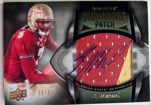 EJ Manuel Upper Deck Quantum #160 Signature Patch
