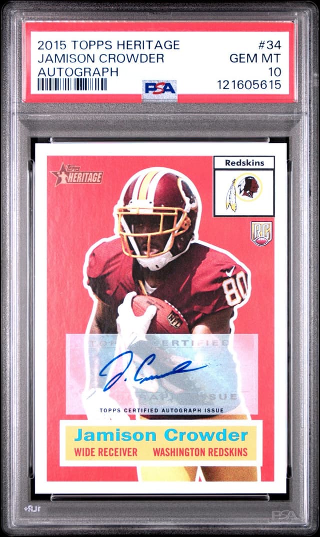 Jamison Crowder Topps Heritage #34 Autograph