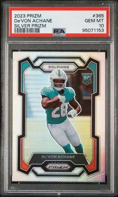 De'Von Achane Panini Prizm #365 Silver Prizm