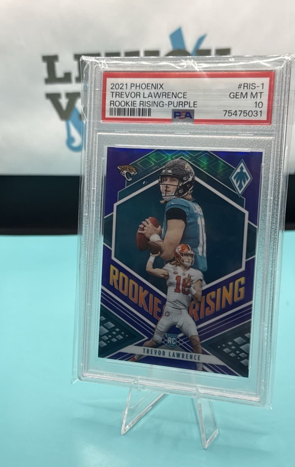 Trevor Lawrence Panini Phoenix Rookie Rising #RIS1 Purple