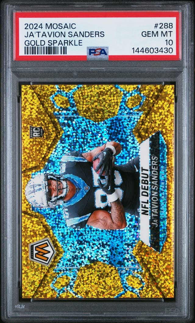 Ja'Tavion Sanders Panini Mosaic #288 Gold Sparkle