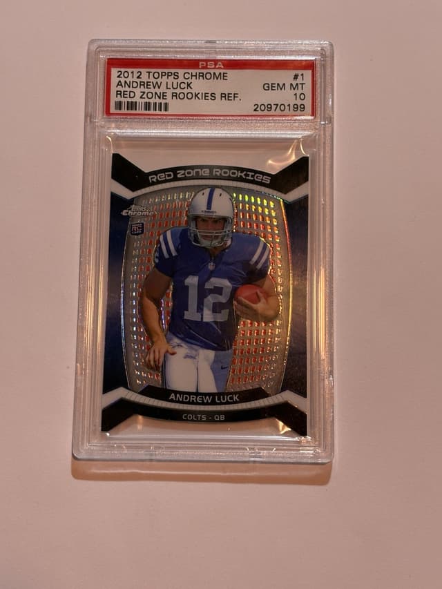 Andrew Luck Topps Chrome Red Zone Rookies Refractor #1 Base