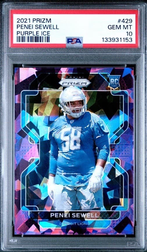 Penei Sewell Panini Prizm #429 Purple Ice