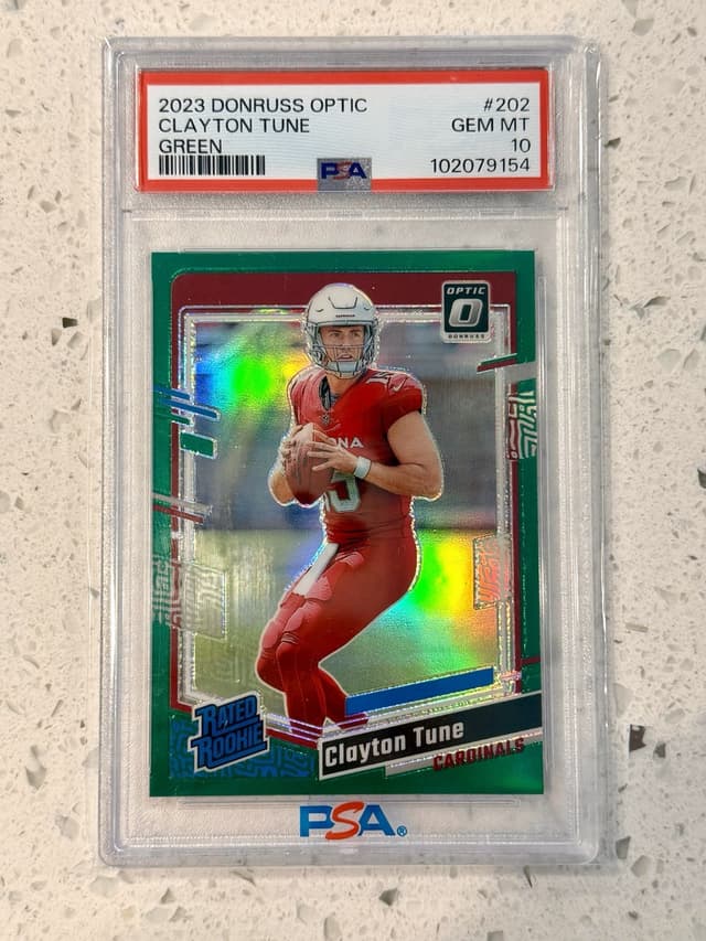 Clayton Tune Panini Donruss Optic #202 Green