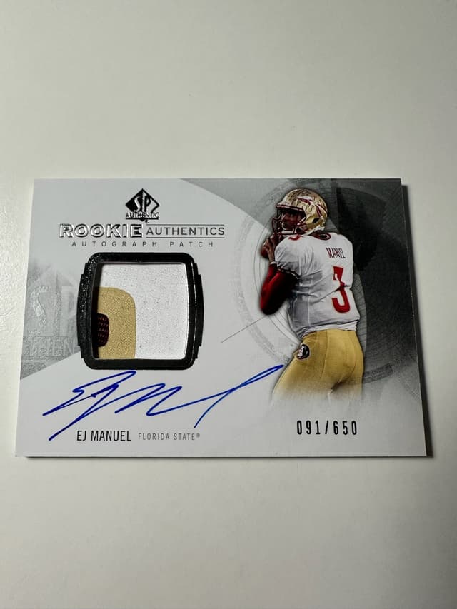 EJ Manuel SP Authentic #182 Autograph Patch