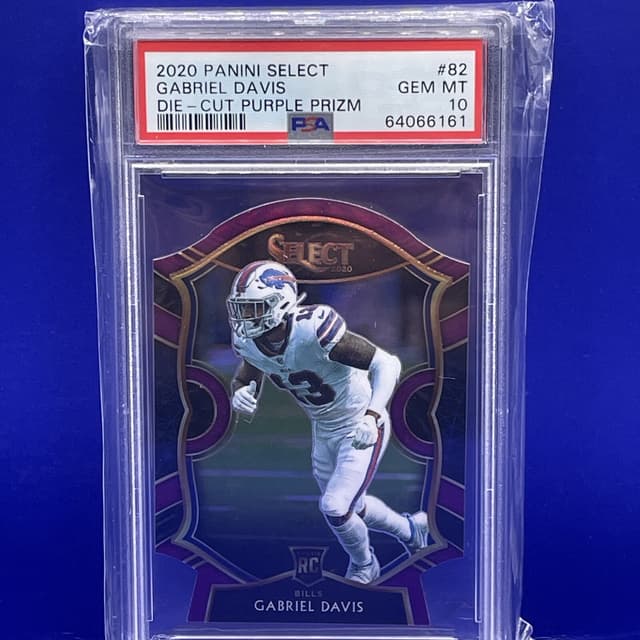 Gabriel Davis Panini Select #82 Die-Cut Purple Prizm