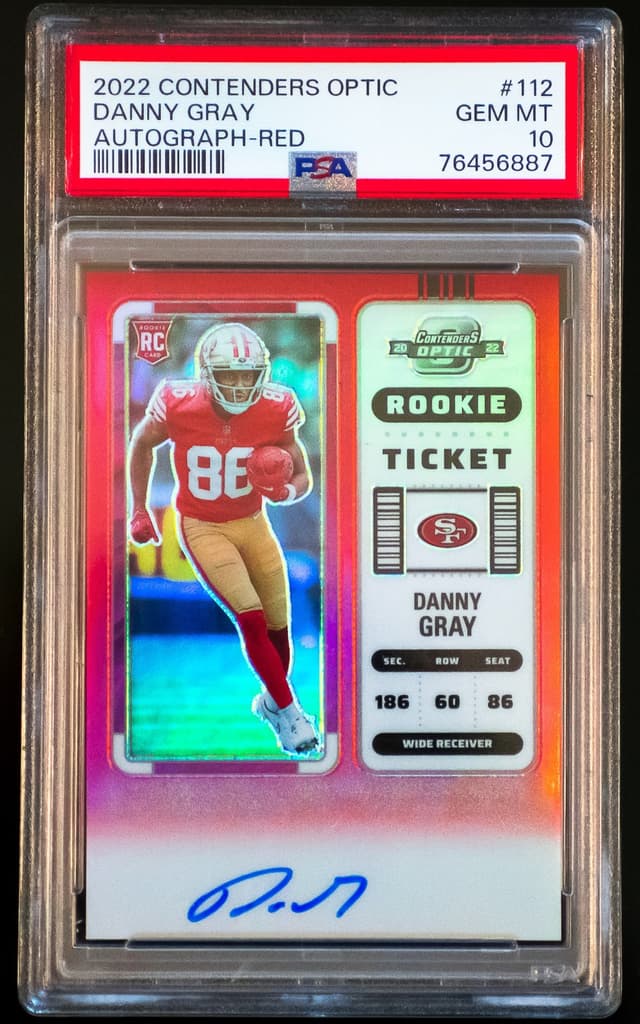 Danny Gray Panini Contenders #112 Autograph-Red Zone