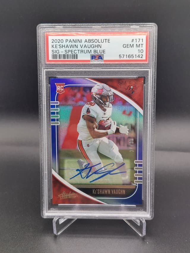 Ke'Shawn Vaughn Panini Absolute #171 Signature-Spectrum Blue