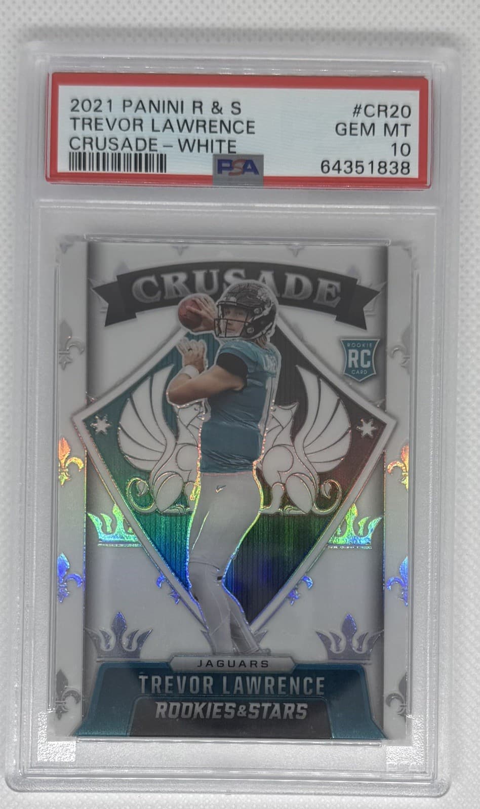 Trevor Lawrence Panini Rookies & Stars Crusade #CR20 White