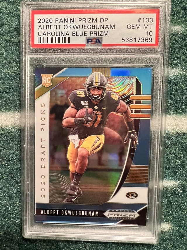 Albert Okwuegbunam Panini Prizm Draft Picks #133 Carolina Blue Prizm