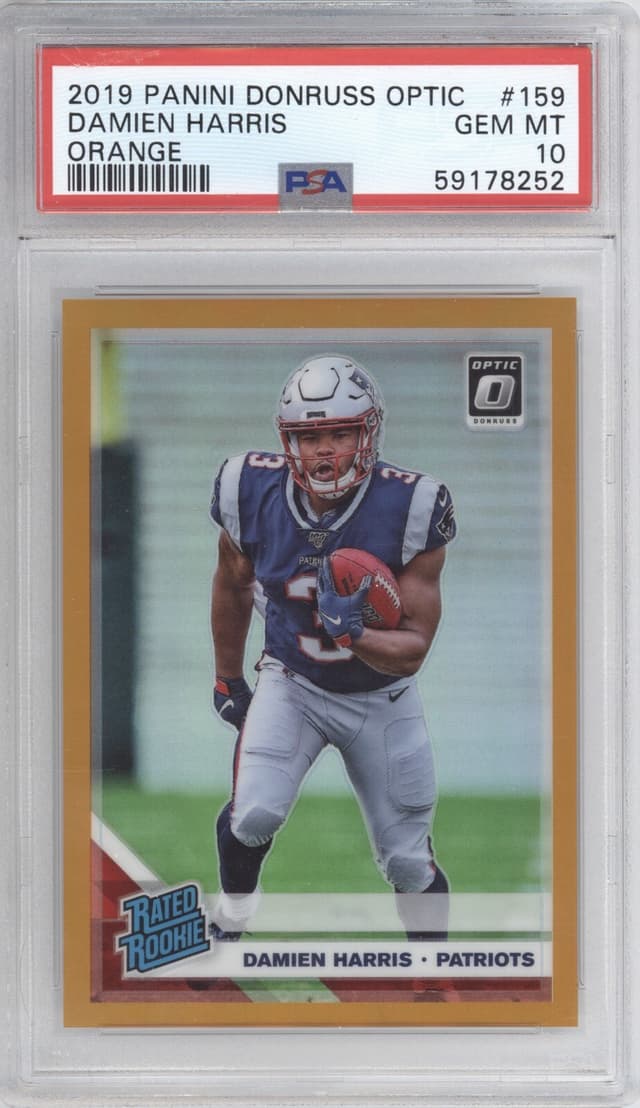 Damien Harris Panini Donruss Optic #159 Orange