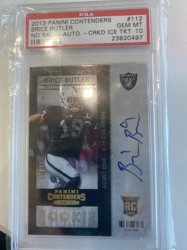 Brice Butler Panini Contenders #112 Autograph-Cracked Ice