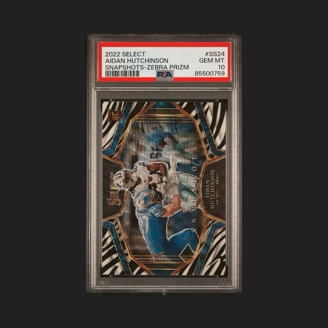 Aidan Hutchinson Panini Select Snapshots #SS24 Zebra Prizm