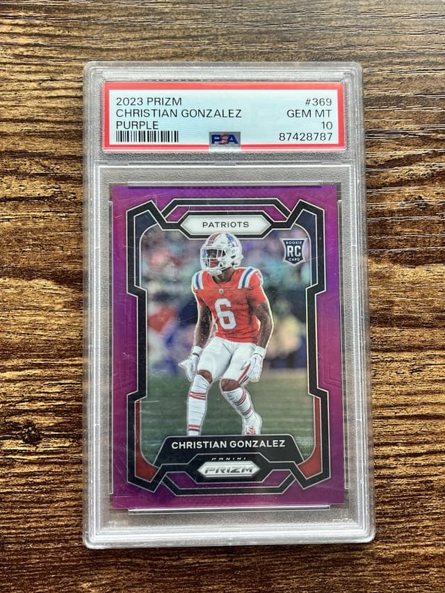 Christian Gonzalez Panini Prizm #369 Purple