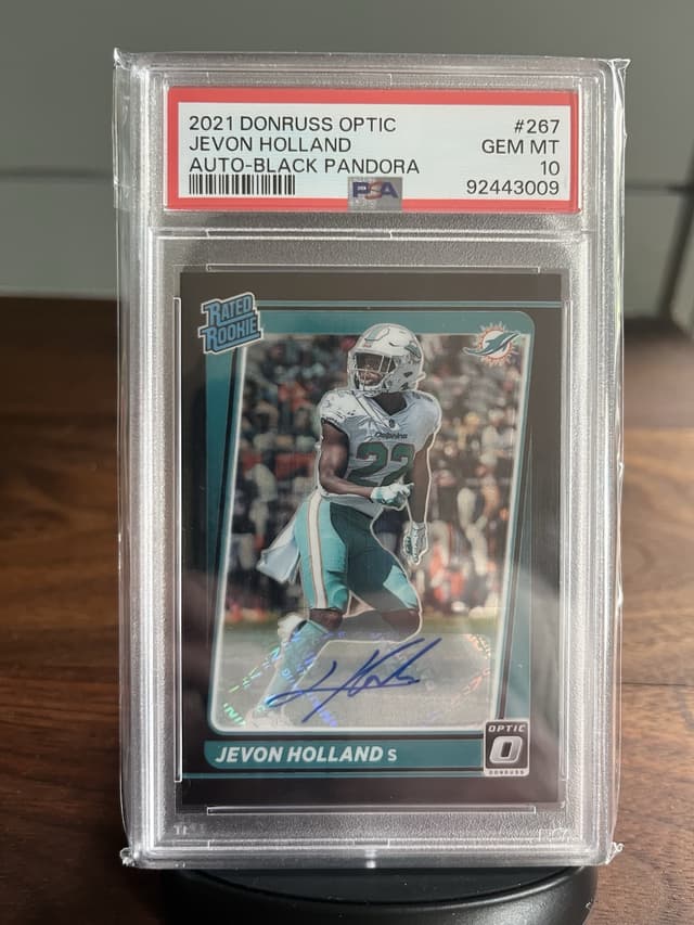 Jevon Holland Panini Donruss Optic #267 Autograph-Black Pandora