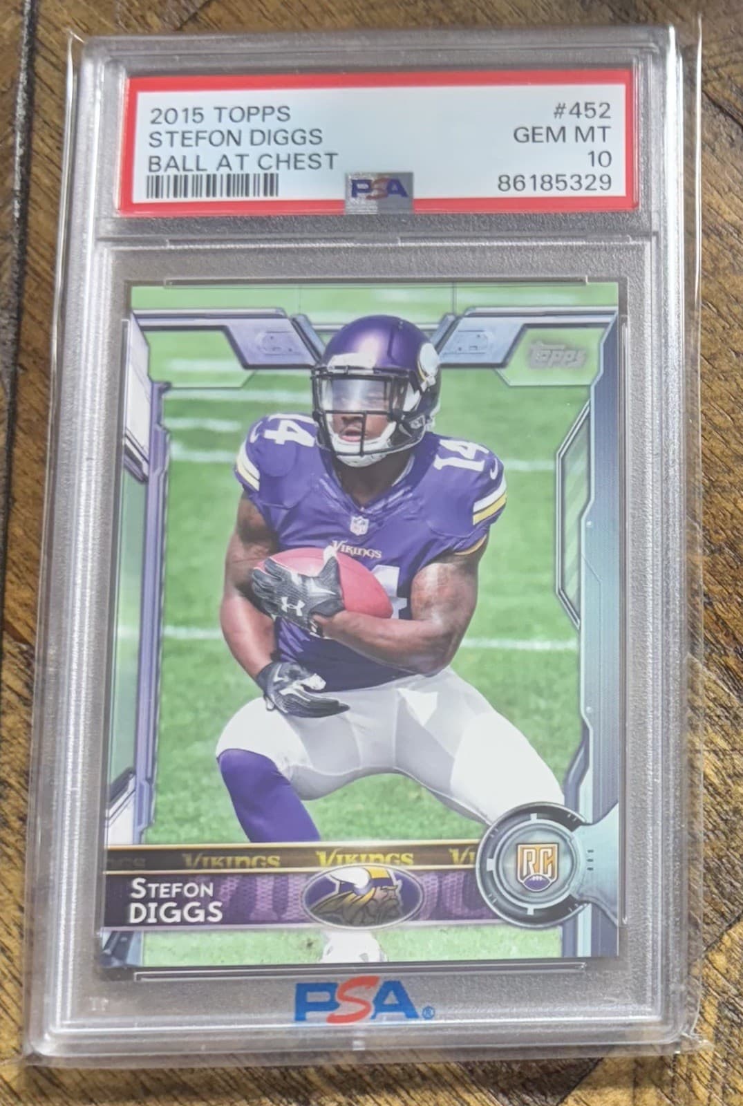 Stefon Diggs Topps #452 Ball at Chest