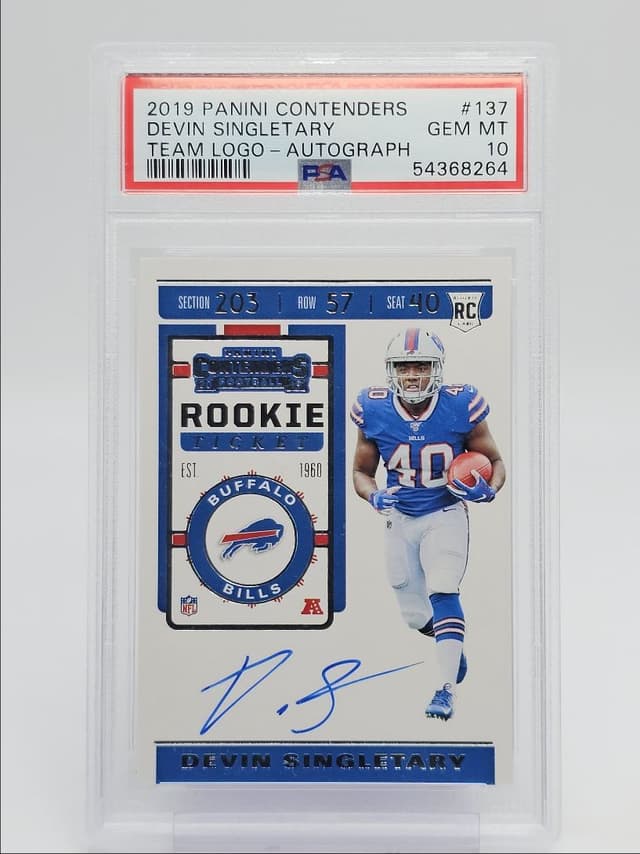 Devin Singletary Panini Contenders #137 Team Logo-Autograph