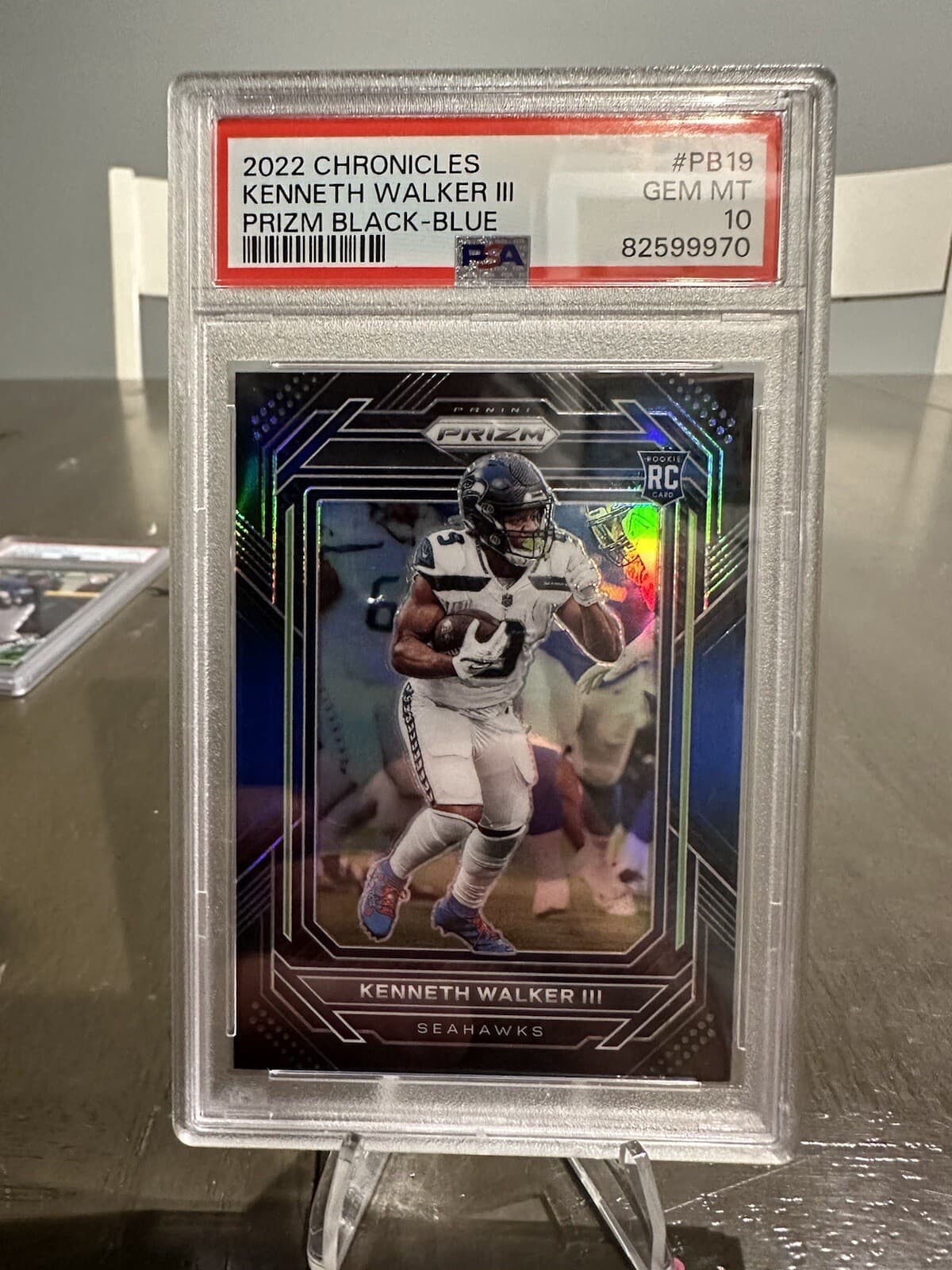 Kenneth Walker III Panini Chronicles Prizm Black #PB19 Blue