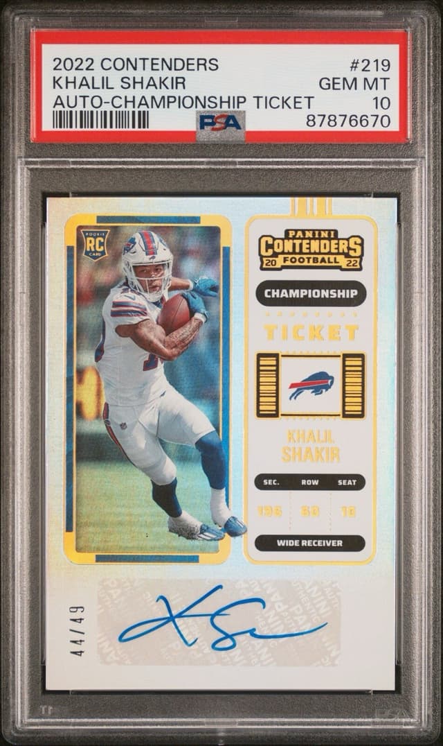 Khalil Shakir Panini Contenders #219 Autograph-Championship Ticket