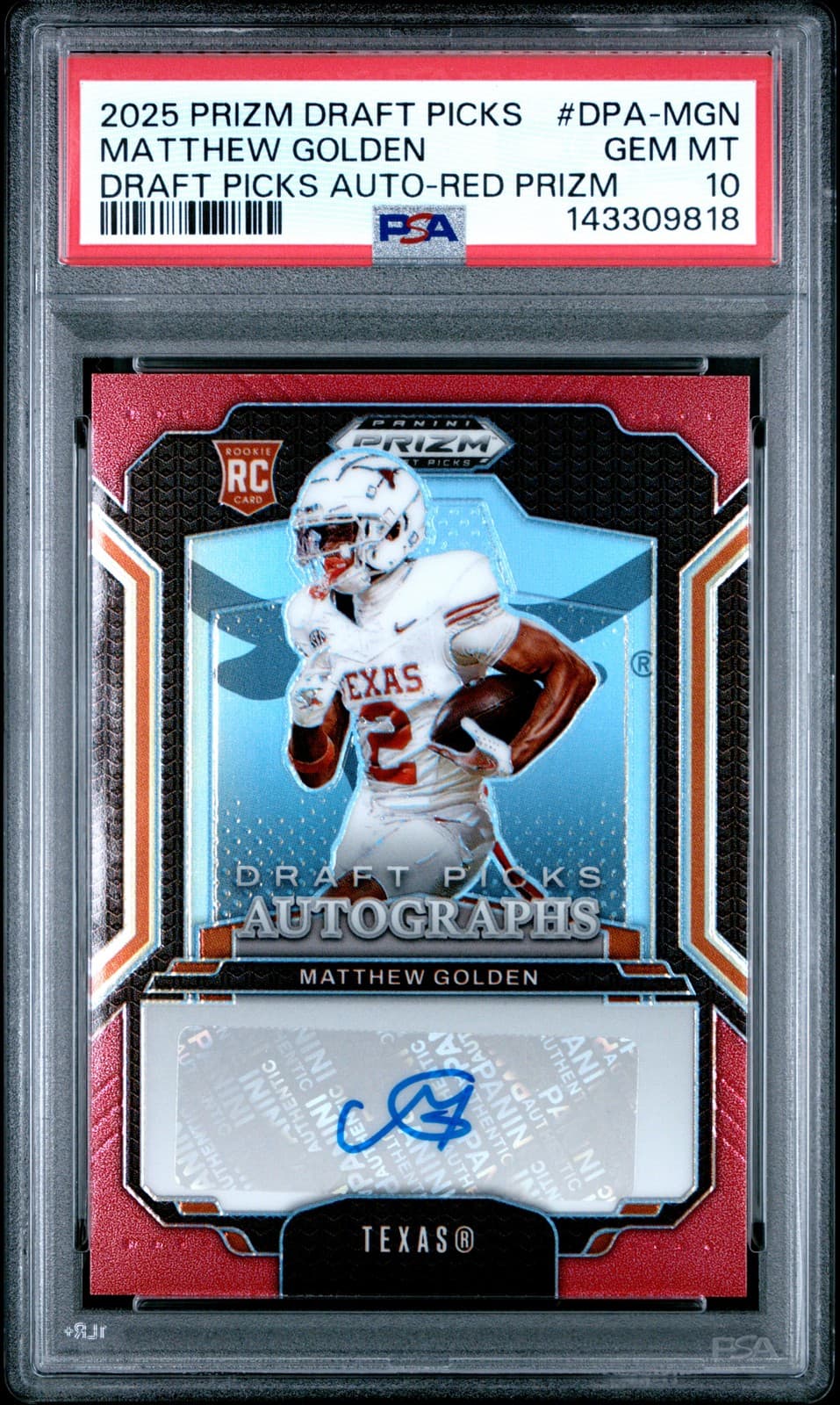 Matthew Golden Panini Prizm Draft Picks Draft Picks Autographs #DPAMGN Red Prizm