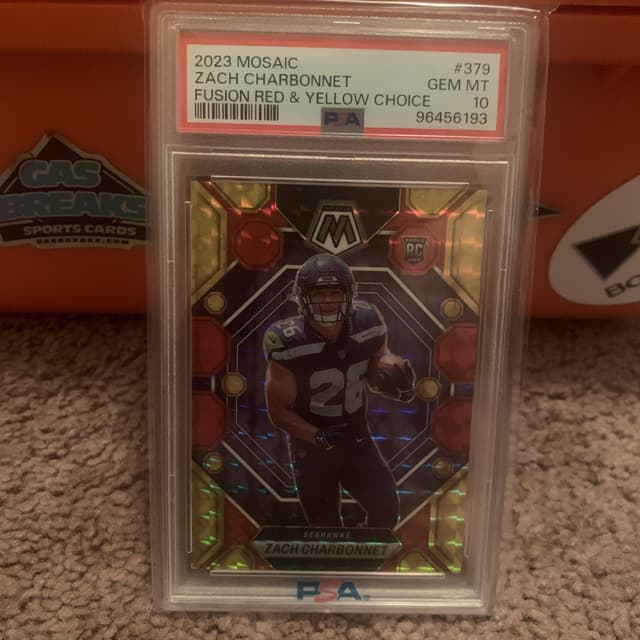 Zach Charbonnet Panini Mosaic #379 Fusion Red & Yellow Choice