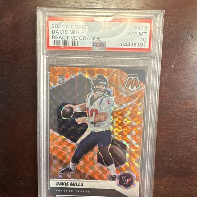 Davis Mills Panini Mosaic #322 Reactive Orange