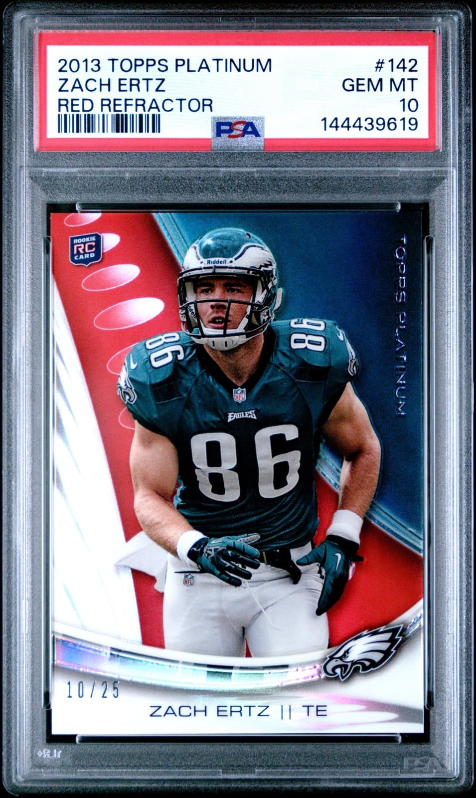 Zach Ertz Topps Platinum #142 Red Refractor