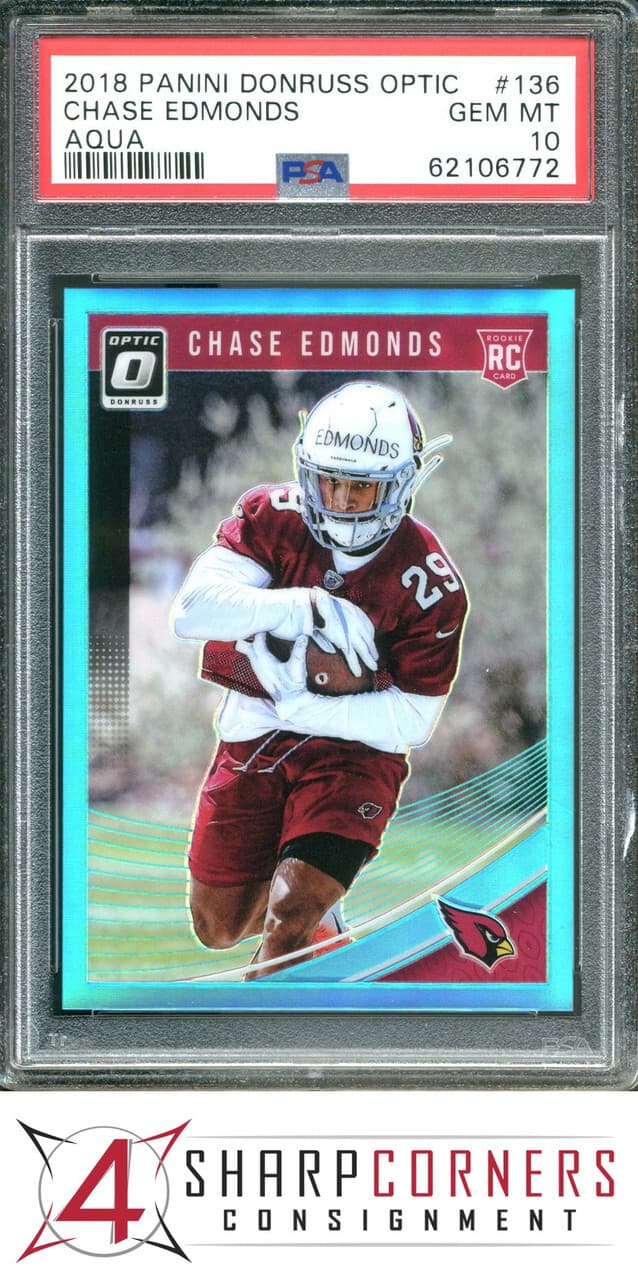 Chase Edmonds Panini Donruss Optic #136 Aqua