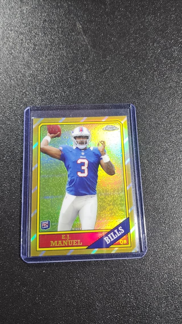 EJ Manuel Topps Chrome 1986 Insert #18 Gold Refractor